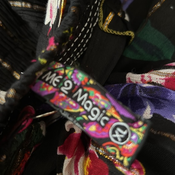 Me 2 Magic, Woman Size XL Black Multicolor Maxi Dress - Picture 9 of 10